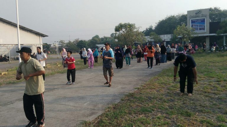 PKS Teluk Pucung Semangat Sambut Haornas dengan Senam Sehat Nusantara