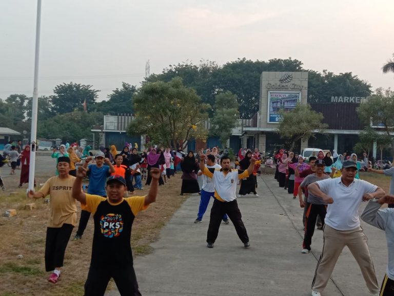DPRa PKS Teluk Pucung Gelar Halal Bihalal Sehat dengan Senam Nusantara