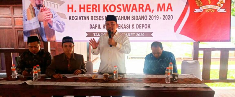 Reses, Heri Koswara Singgung Masalah Banjir dan Corona