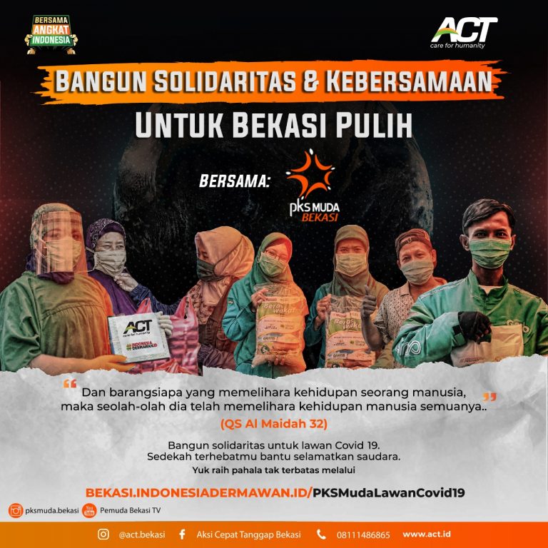 PKS Muda Kota Bekasi Kolaborasi Kemanusiaan Bersama ACT Bekasi Bantu Warga Isoman