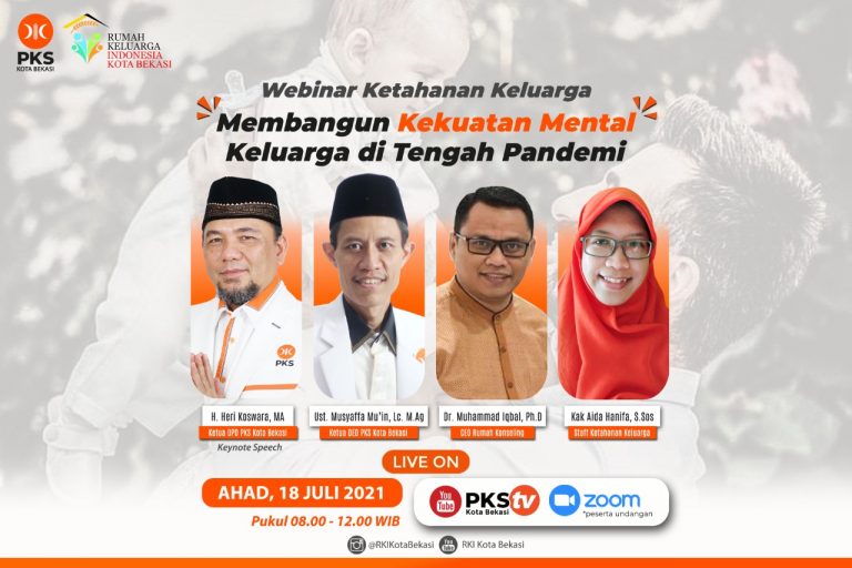 Selenggarakan Webinar Ketahanan Keluarga, BPKK DPD PKS Kota Bekasi Berikan Penguatan Masyarakat Hadapi Pandemi