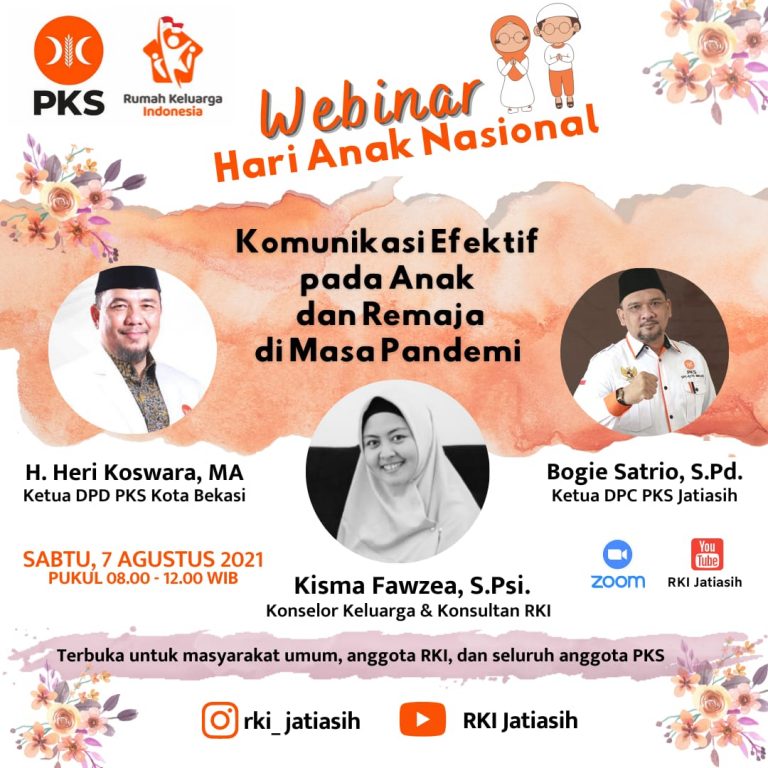 Gelar Webinar, RKI Jatiasih ajak Para Ibu Mampu Berkomunkasi Efektif dengan Anak di Masa Pandemi