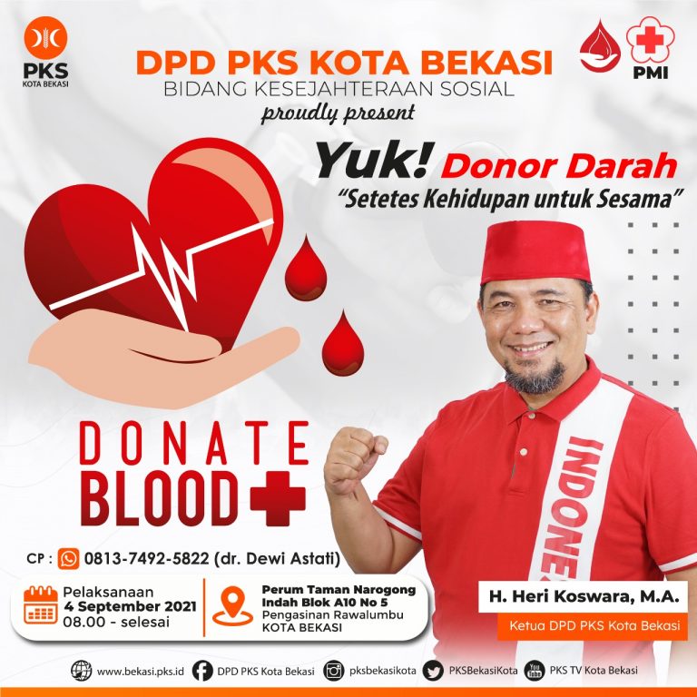 Bidang Kesos DPD PKS Kota Bekasi Targetkan Selenggarakan Donor Darah di Seluruh Kelurahan di Kota Bekasi