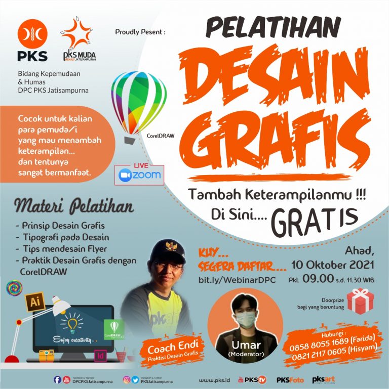 Perdana, Pelatihan Desain Grafis PKS Muda Jatisampurna