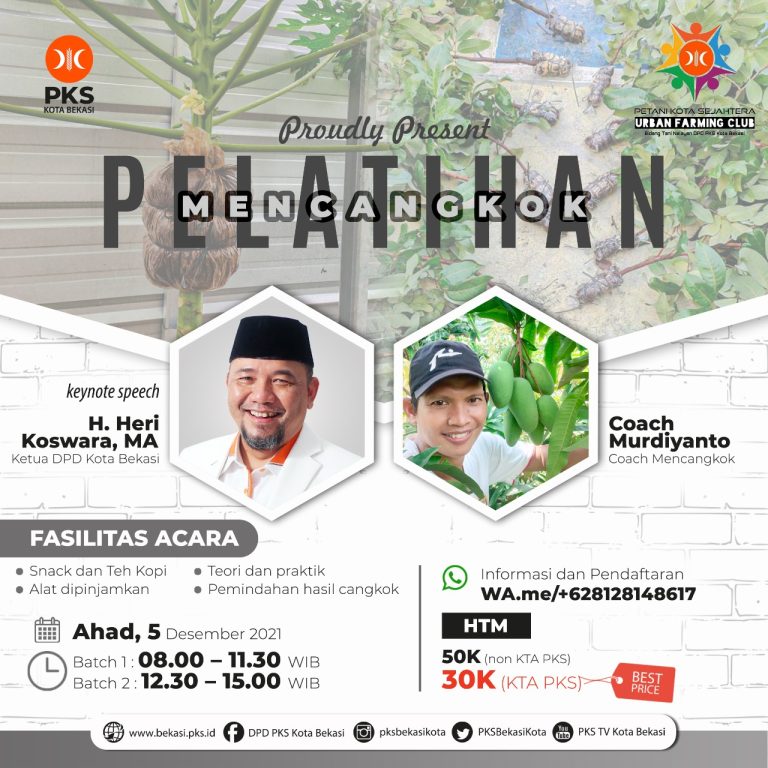 Gelar Pelatihan Mencangkok, Bidang Tani PKS Kota Bekasi ingin Hadirkan Petani Kota yang Mandiri