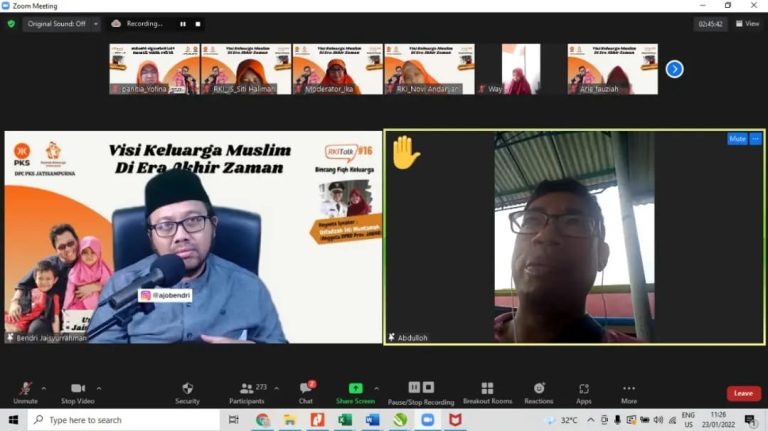 Peserta Membludak, RKI Talk-16 PKS Jatisampurna Bahas Visi Keluarga Era Akhir Zaman