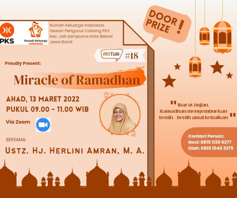 Bersiap Sambut Ramadhan, RKI Talk 18 Jatisampurna akan Digelar