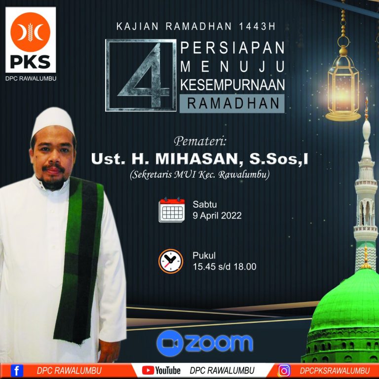 Kajian Ramadhan PKS Rawalumbu, Ajak Warga Sempurnakan Amalan di Bulan Suci