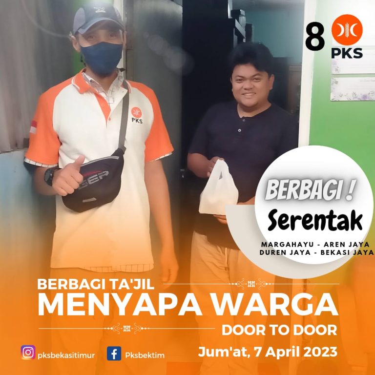 Semarakkan Ramadan, PKS Bekasi Timur Adakan Berbagi Paket Berbuka Door to Door Serempak