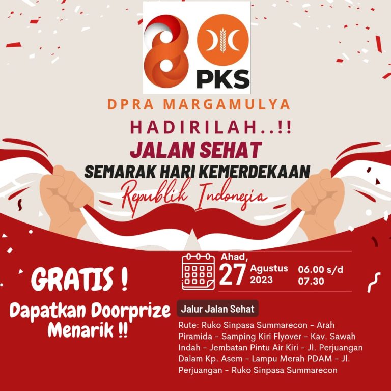 PKS Margamulya Gelar Jalan Sehat Semarakkan HUT Kemerdekaan Indonesia