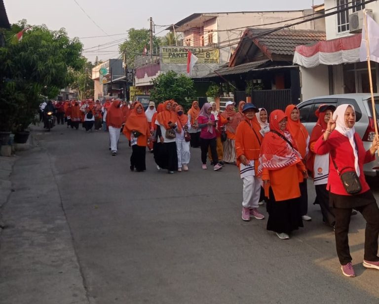 Meriahkan HUT RI, PKS Bekasi Utara Gelar Jalan Sehat Keliling Kaliabang Tengah