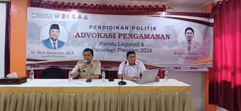 Bidang Kepanduan dan Bidang Hukum PKS Kota Bekasi Gelar Pendidikan Advokasi Pengamanan Pemilu