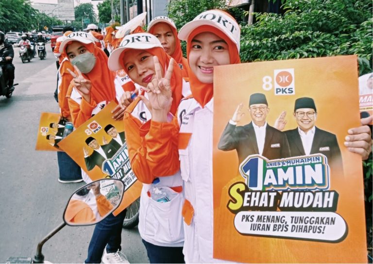 Flashmob PKS Medan Satria Menangkan Anies dan PKS di Kota Bekasi