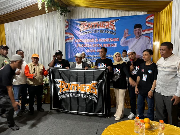 Ratusan Warga Medansatria Deklarasikan PHENTERS Dukung Heri Koswara Jadi Wali Kota Bekasi