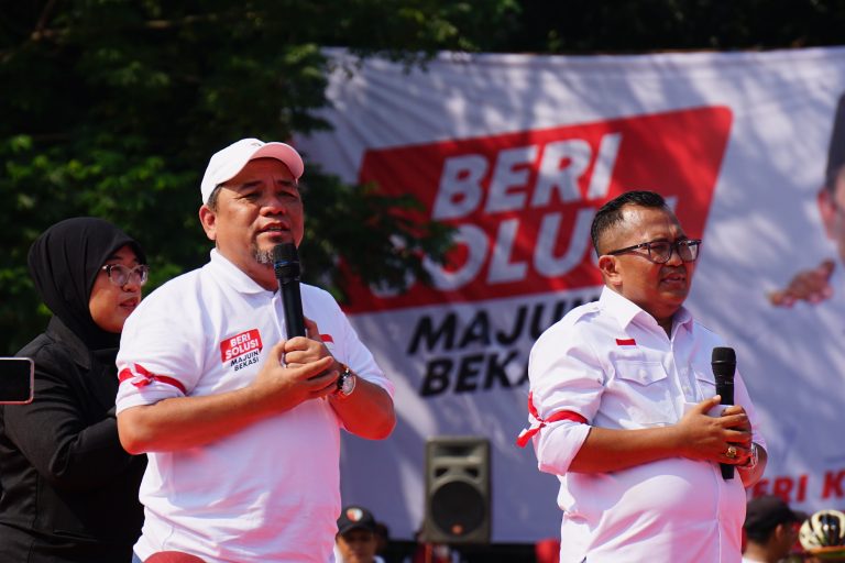 Heri-Sholihin Deklarasi di Alun-alun Bekasi: Siap Wujudkan Pemerintahan Tanpa KKN